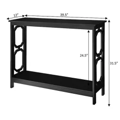 Kirklands Home Console Tables|Octagon Single Shelf Console Table Black