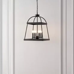 Kirklands Home Chandeliers & Pendant Lighting|Open Frame Adjustable Chandelier Black