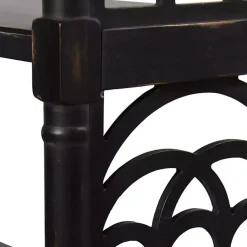 Kirklands Home Entryway Furniture|Open Shelf Cathedral Ends Console Table Black