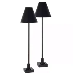 Kirklands Home Buffet Lamps|Pillar Buffet Lamps, Set of 2 Black