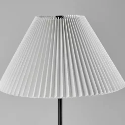 Kirklands Home Floor Lamps|Pleated Empire Shade Jeremy Floor Lamp Black