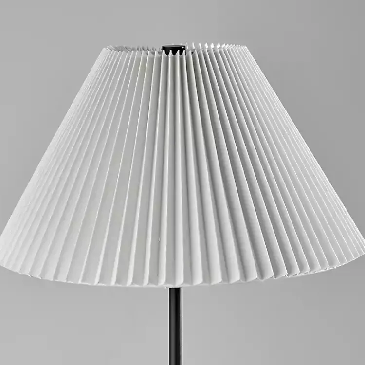 Kirklands Home Floor Lamps|Pleated Empire Shade Jeremy Floor Lamp Black