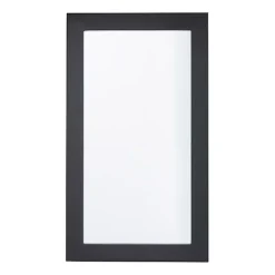 Kirklands Home Framed Mirrors|Black Rectangular Wood Wall Mirror, 24x42 in.