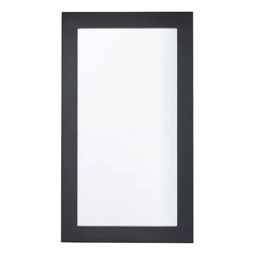 Kirklands Home Framed Mirrors|Black Rectangular Wood Wall Mirror, 24x42 in.