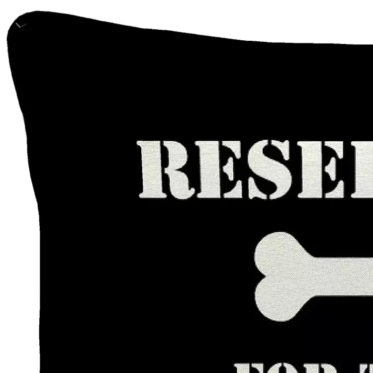 Kirklands Home Outdoor Cushions & Pillows|Black Reserved for the Dog Outdoor Pillow