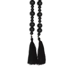 Hot Round Wood Bead Tassel Garland Decorative Accents