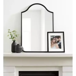 Kirklands Home Decorative Mirrors|Scalloped Arch Fellows Wall Mirror Black