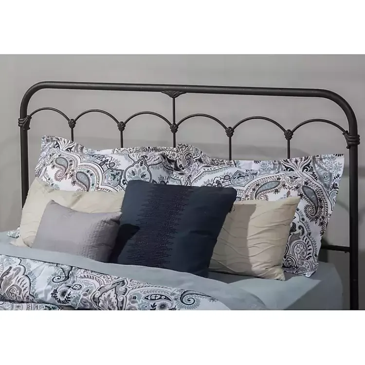 Kirklands Home Beds & Headboards|Scalloped Metal Josie King Headboard Black