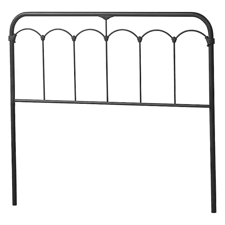 Kirklands Home Beds & Headboards|Scalloped Metal Josie King Headboard Black