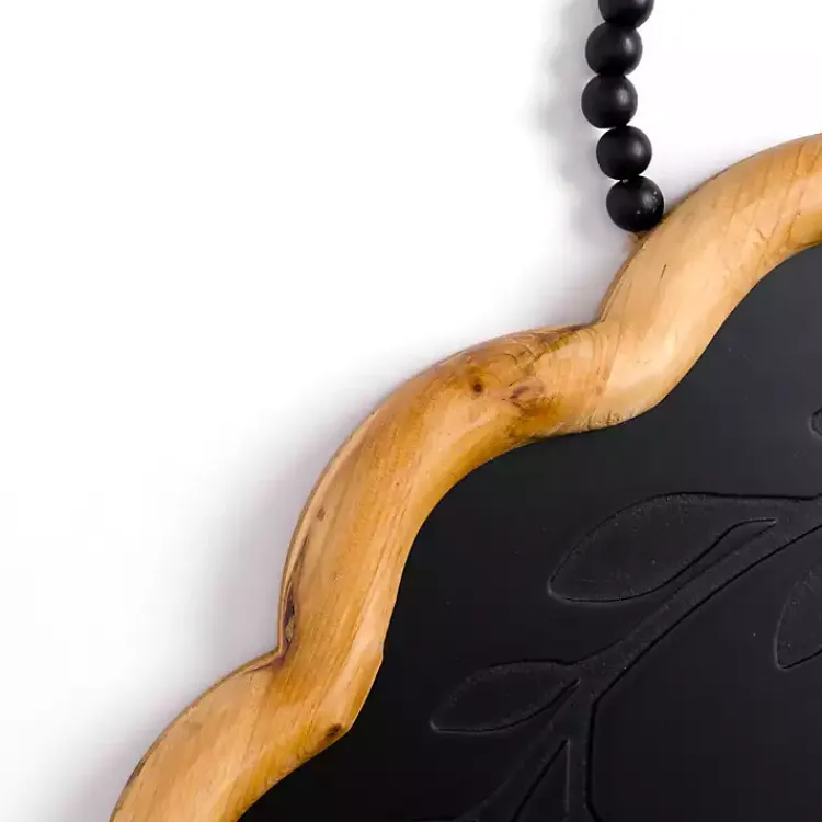 Kirklands Home Monogram Wall Decor|Black Scalloped Monogram F Wall Plaque