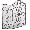 Outlet Black Scroll Work Metal Fireplace Screen Fireplace Accessories