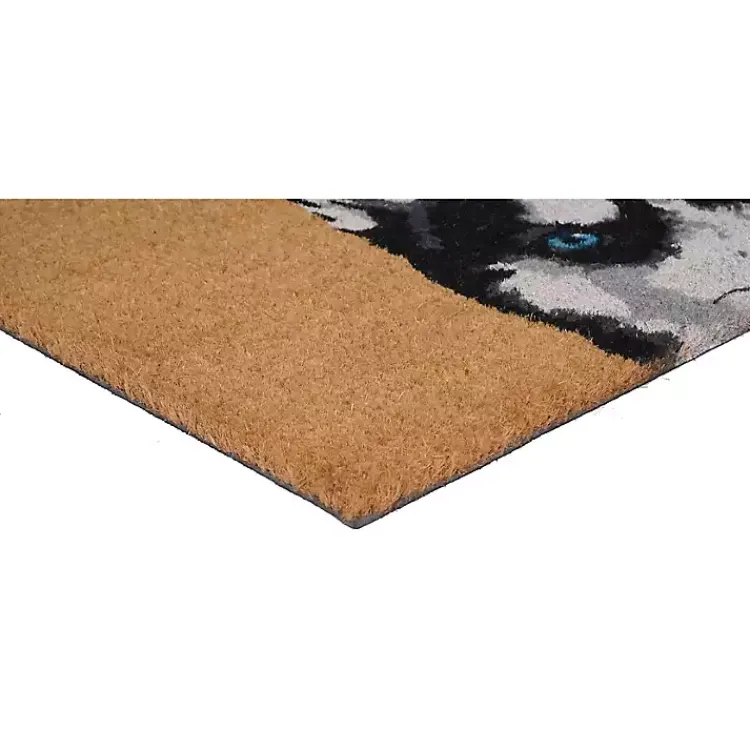 Kirklands Home Doormats|Black Siberian Husky Doormat