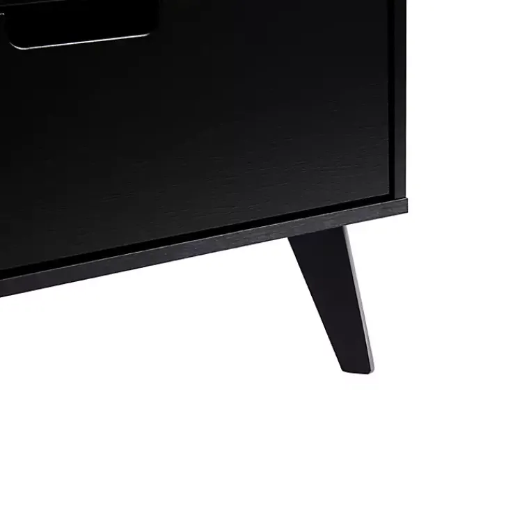 Kirklands Home Dressers & Chests|Simple Grooved Handle 6-Drawer Dresser Black