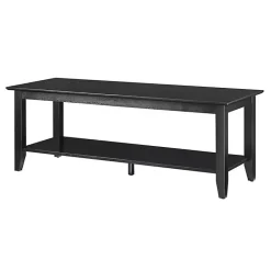 Kirklands Home Coffee Tables|Simple Rectangular Coffee Table Black