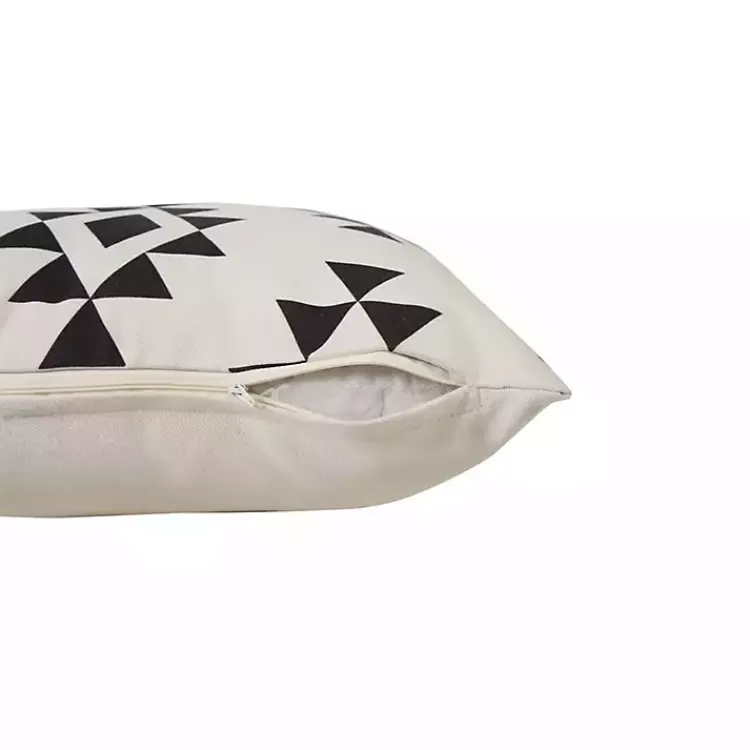 Kirklands Home Outdoor Cushions & Pillows|Black Southwestern Geometric Outdoor Pillow