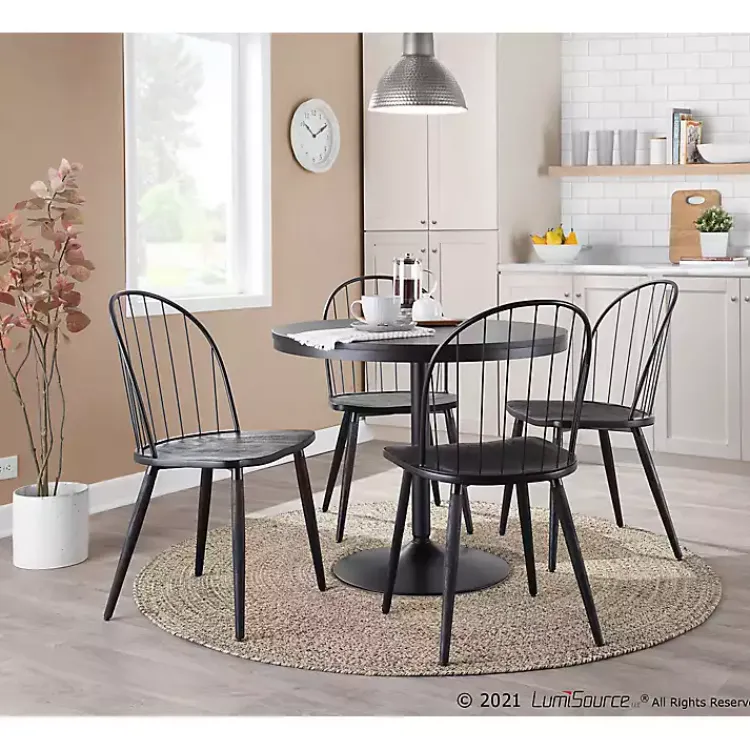 Kirklands Home Dining Chairs|Spindle High Back Dining Chairs, Set of 2 Black