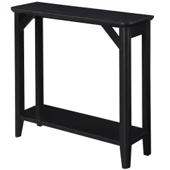 Kirklands Home Console Tables|Tapered Legs Rustic Console Table Black