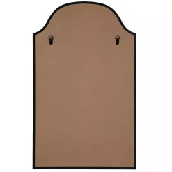 Kirklands Home Decorative Mirrors|Black Textured Arch Wall Mirror