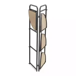 Kirklands Home Bookshelves|Black 4-Tier Foldable Corner Shelf