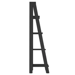 Kirklands Home Office Furniture|4-Tier Ladder Bookshelf Black