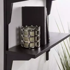 Kirklands Home Shelves|Traditional Two-Tiered Wall Shelf Black