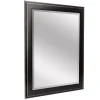 Kirklands Home Framed Mirrors|Black Two Step Beveled Frame Vanity Mirror