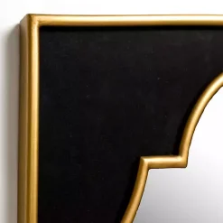 Kirklands Home Decorative Mirrors|Black Velvet and Gold Wall Mirror