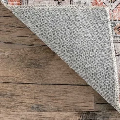 Kirklands Home Area Rugs|Black Vintage Motif Washable Area Rug, 5x8