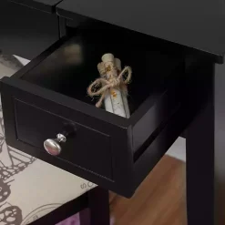 Kirklands Home Dressers & Chests|Virginia Butterfly 2-pc. Vanity Set Black