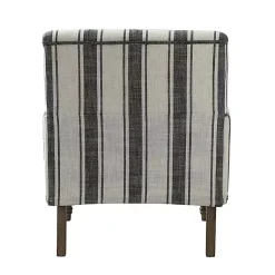 Kirklands Home Accent Chairs|Black White Stripe Upholstered Accent Chair