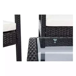 Kirklands Home Outdoor Sets|Black Wicker Frame 4-pc. Outdoor Living Set