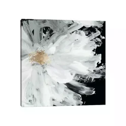 Kirklands Home Canvas Art|Black Wispy Peony Canvas Art Print
