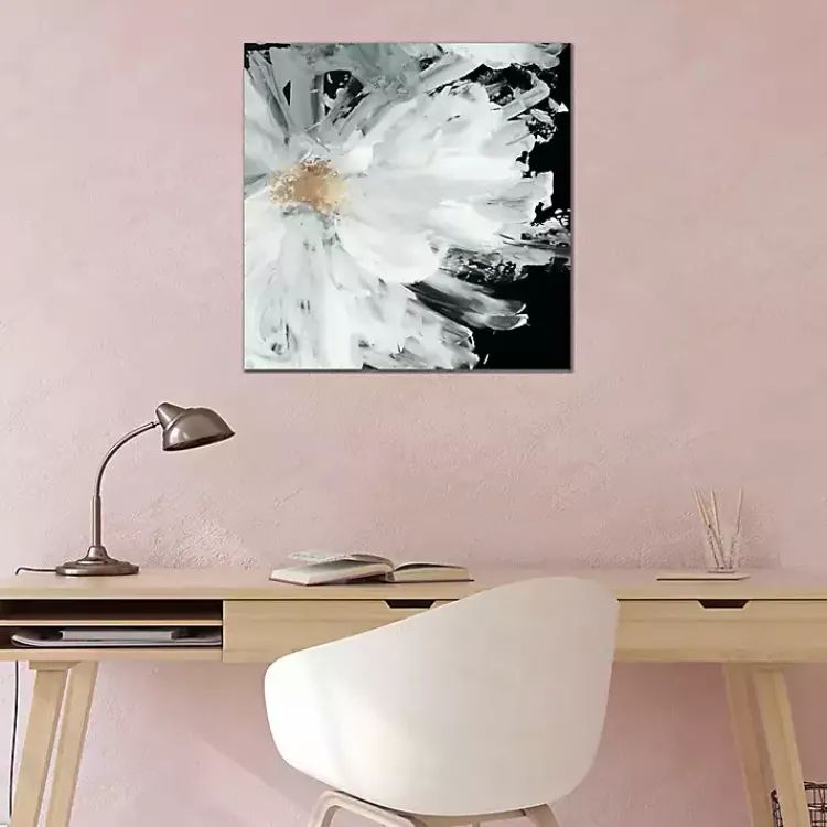 Kirklands Home Canvas Art|Black Wispy Peony Canvas Art Print