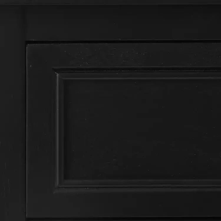 Kirklands Home Cabinets & Sideboards|Wood & Natural Rattan Small Cabinet Black