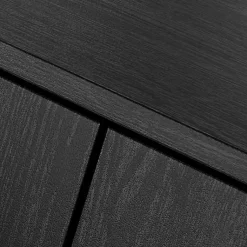 Kirklands Home Cabinets & Sideboards|Wood and Arched Rattan 2-Door Cabinet Black