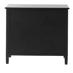 Kirklands Home Cabinets & Sideboards|Wood and Natural Rattan Cabinet Black
