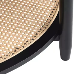 Kirklands Home Accent & End Tables|Wood and Rattan Boho Accent Table Black