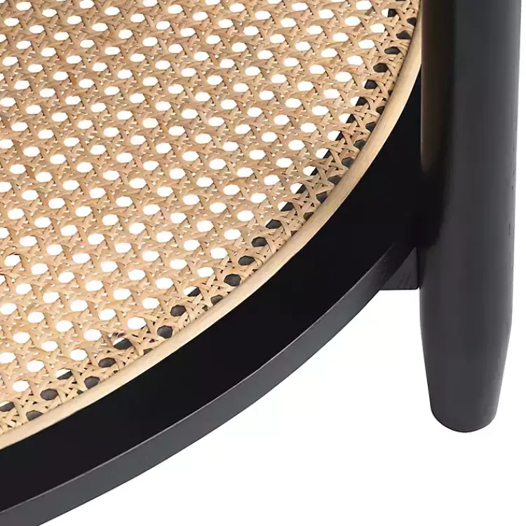 Kirklands Home Accent & End Tables|Wood and Rattan Boho Accent Table Black