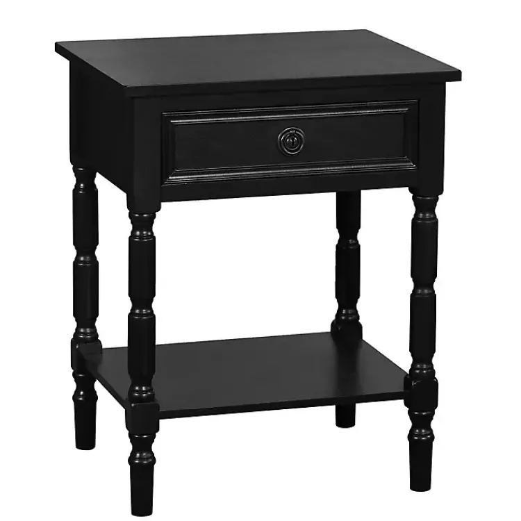 Kirklands Home Accent & End Tables|Wood Barrett Accent Table Black