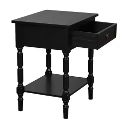 Kirklands Home Accent & End Tables|Wood Barrett Accent Table Black