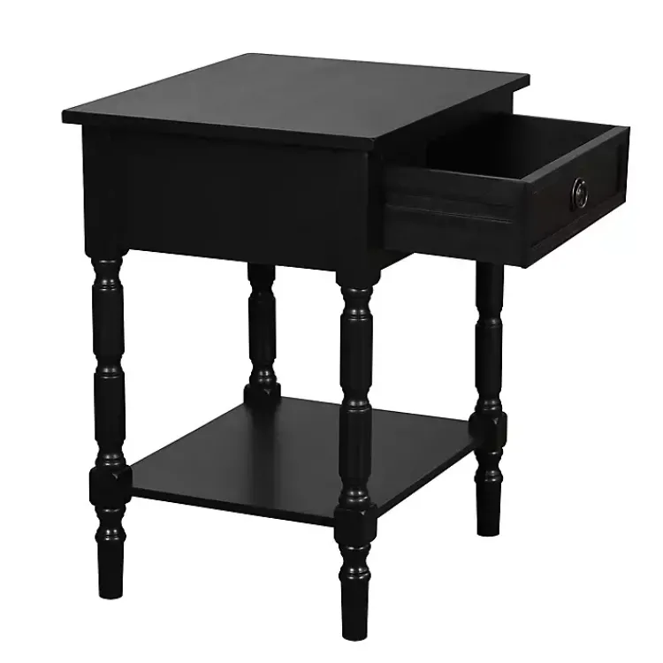 Kirklands Home Accent & End Tables|Wood Barrett Accent Table Black