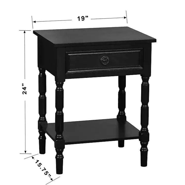 Kirklands Home Accent & End Tables|Wood Barrett Accent Table Black