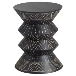 Kirklands Home Accent & End Tables|Wood Curved Edge Accent Table Black