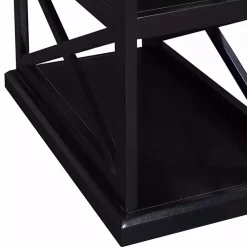 Kirklands Home Accent & End Tables|Wood Double X Sides Accent Table Black