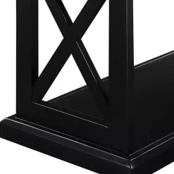 Kirklands Home Console Tables|Wood Double X Sides Console Table Black