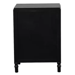 Kirklands Home Nightstands|Wood 3-Drawer Layla Nightstand Black