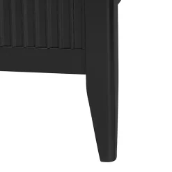 Kirklands Home Beds & Headboards|Wood Fluted Headboard Primrose Queen Bed Black