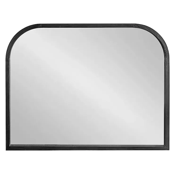 Kirklands Home Decorative Mirrors|Wood Frame Arch Wall Mirror Black