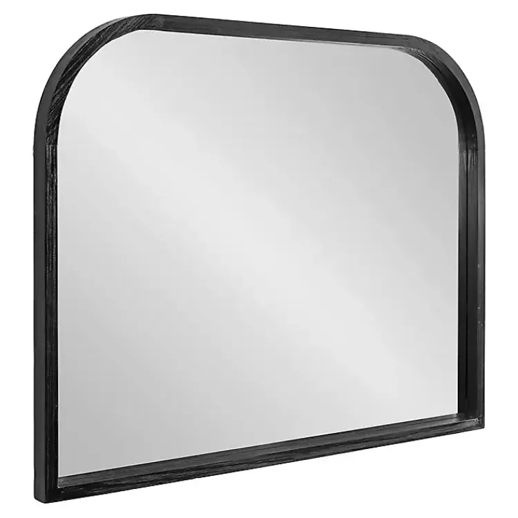 Kirklands Home Decorative Mirrors|Wood Frame Arch Wall Mirror Black