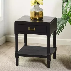 Kirklands Home Accent & End Tables|Wood Layla Accent Table Black